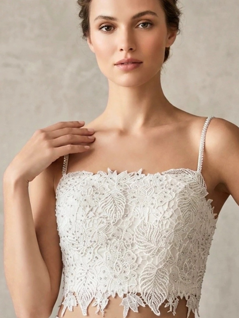 White Lace Embellished Camisole